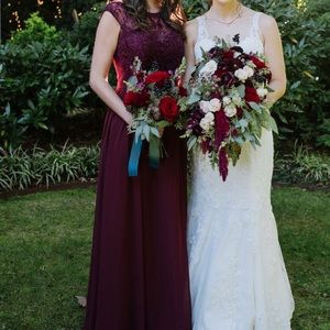 “Jade” Embroidered Chiffon Bridesmaid Dress